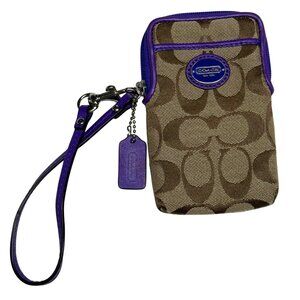 Rare Y2K Vintage Coach Legacy Signature Universal Phone Case Wristlet